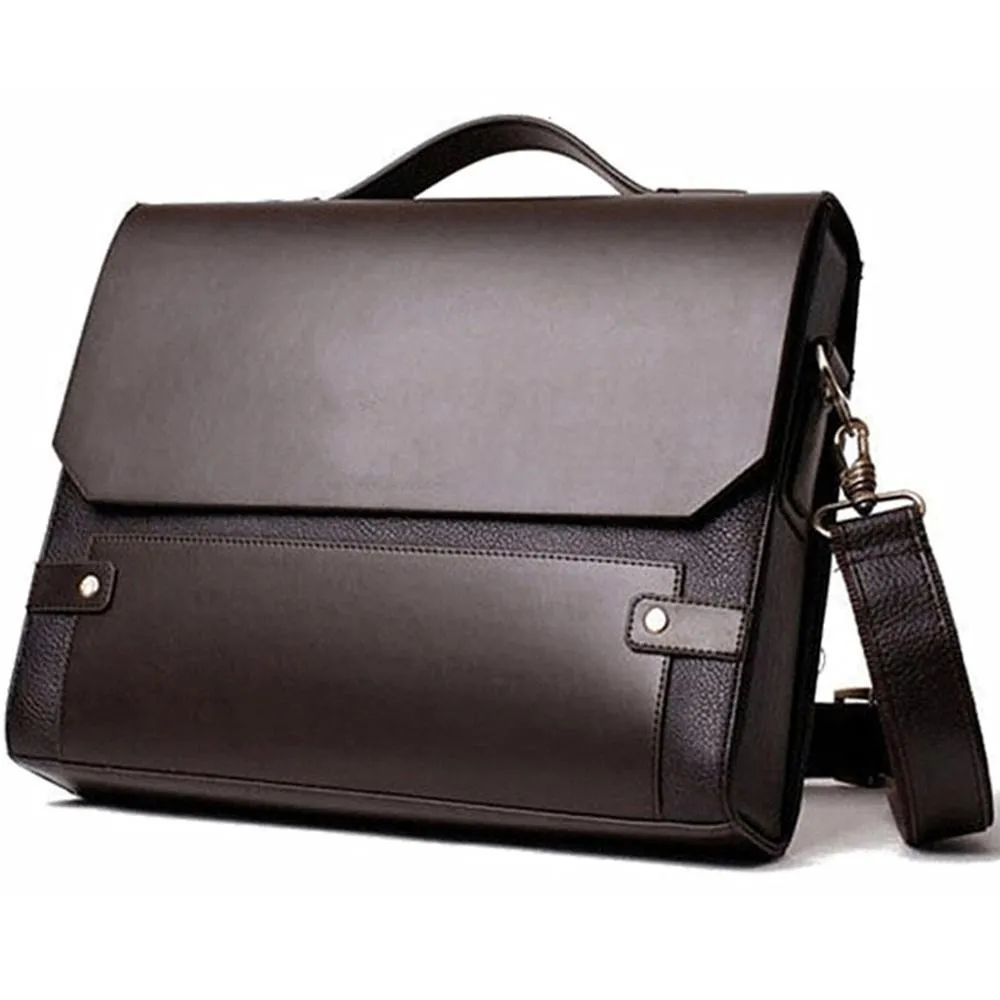 13-14 Inch Genuine Leather Laptop Messenger Bag