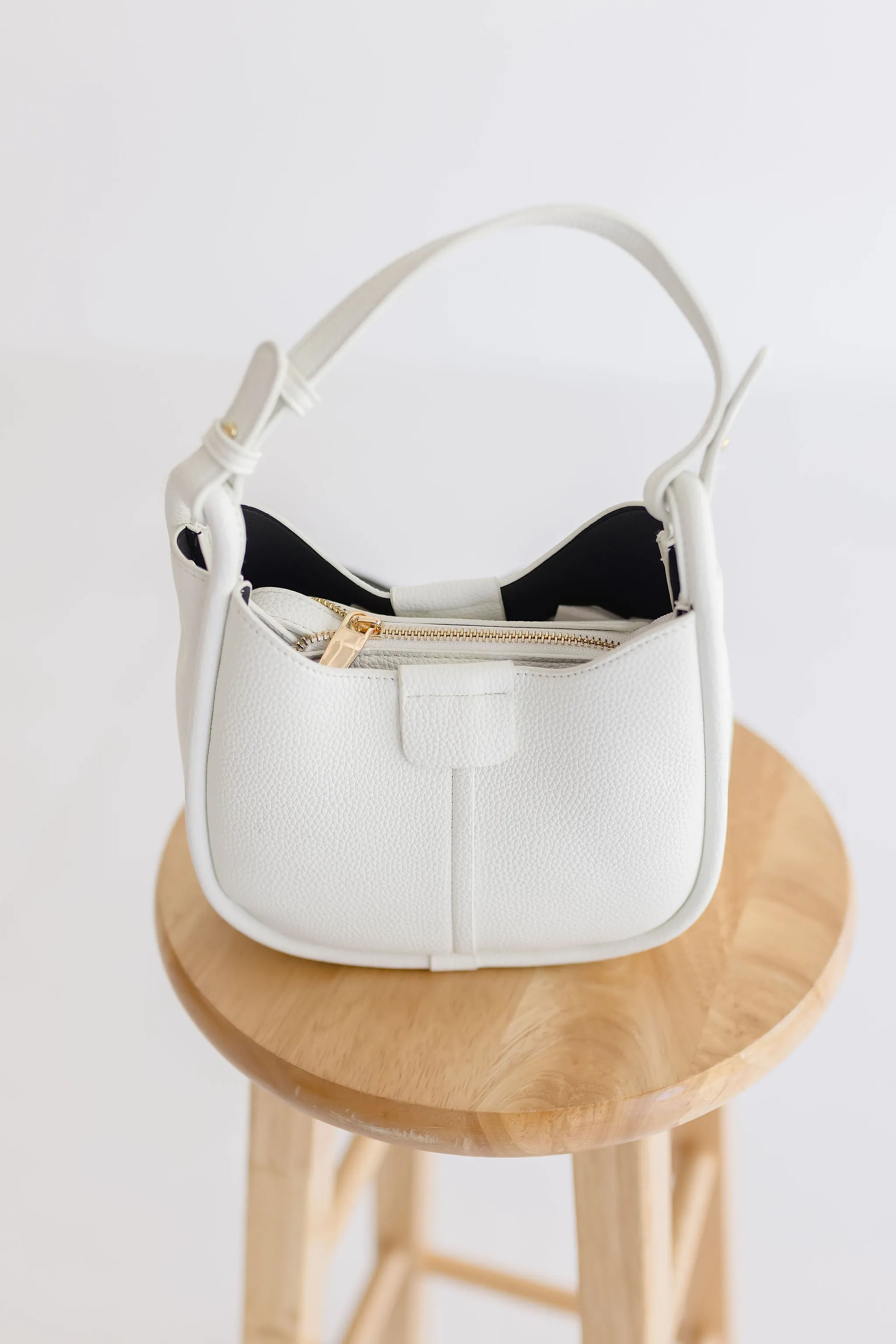 Alessandra Mini Shoulder Purse White