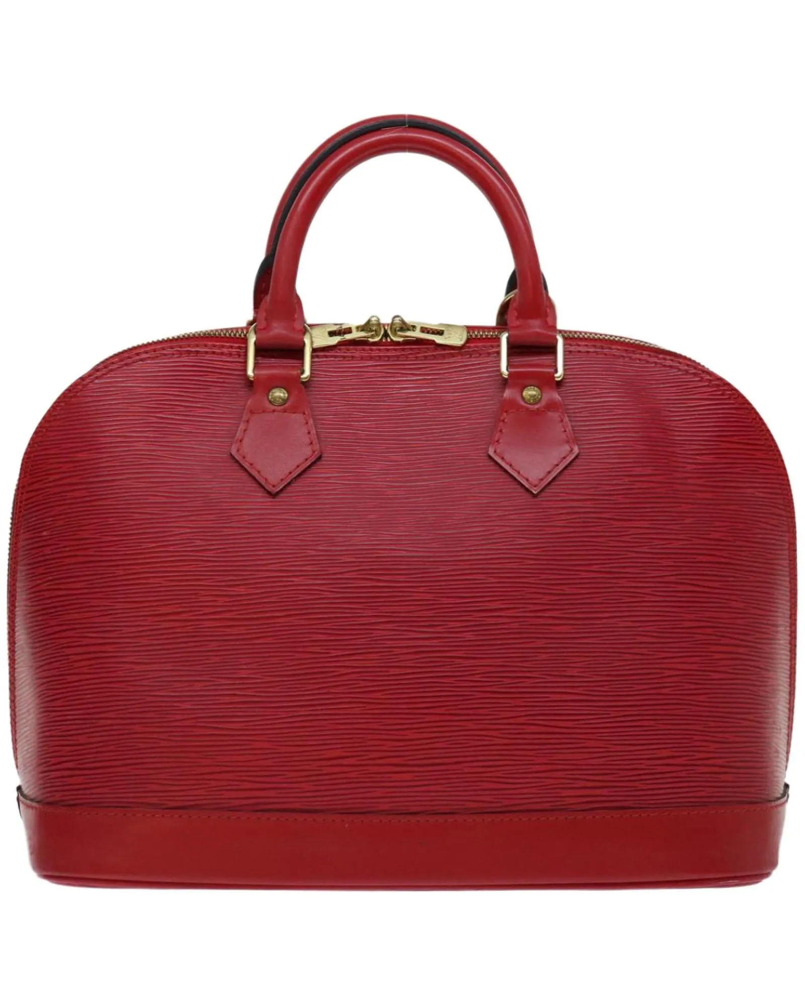 Authentic Epi Leather Alma Hand Bag in Castilian Red