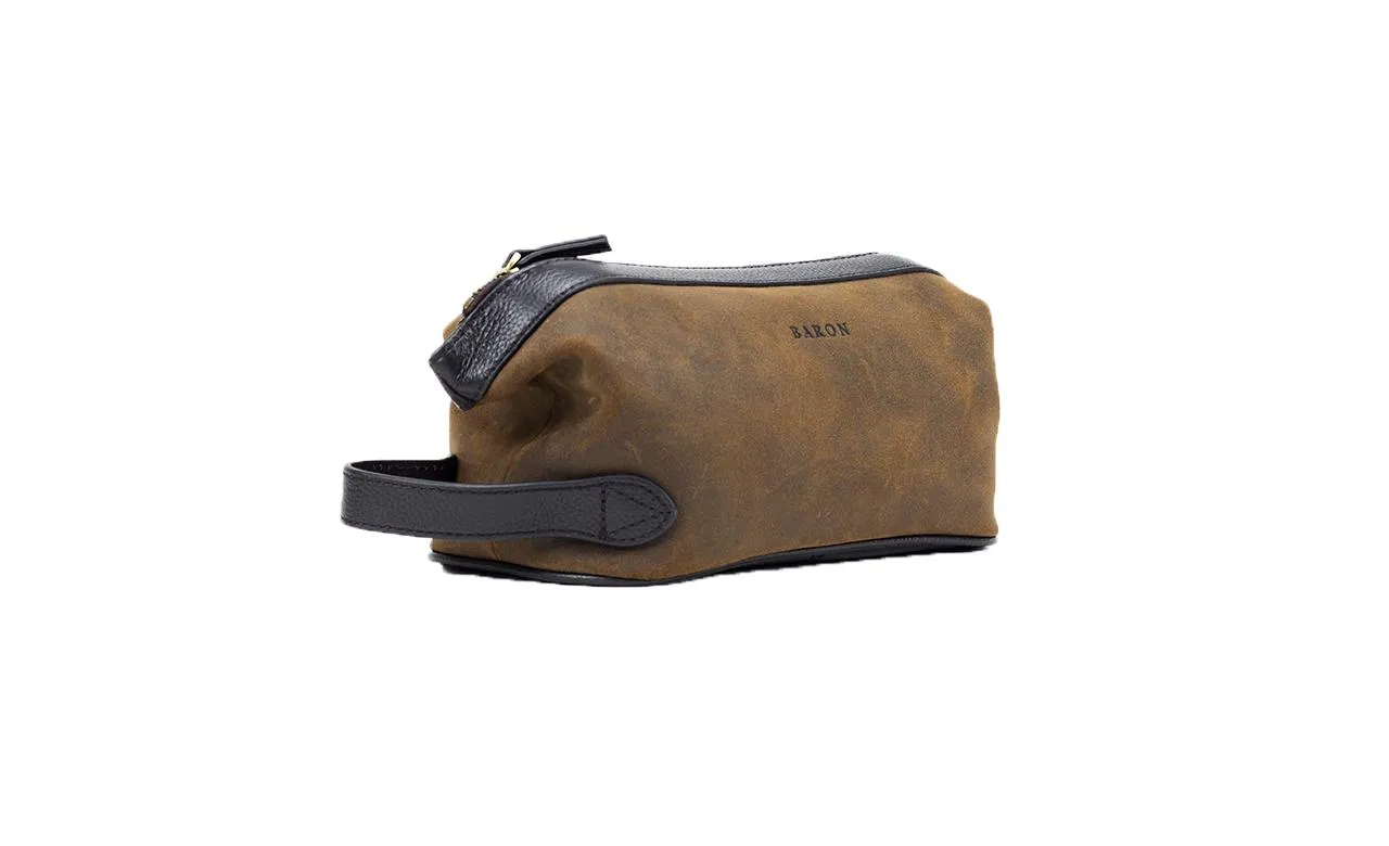 Baron Suede Wash Bag