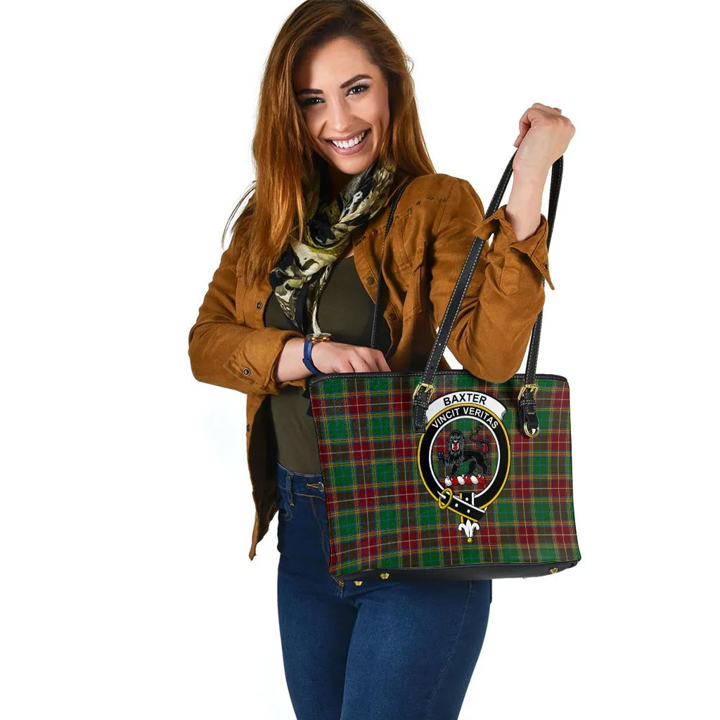 Baxter Tartan Leather Tote Bag with Family Crest