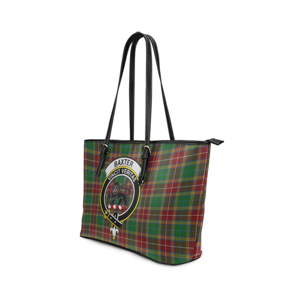 Baxter Tartan Leather Tote Bag with Family Crest