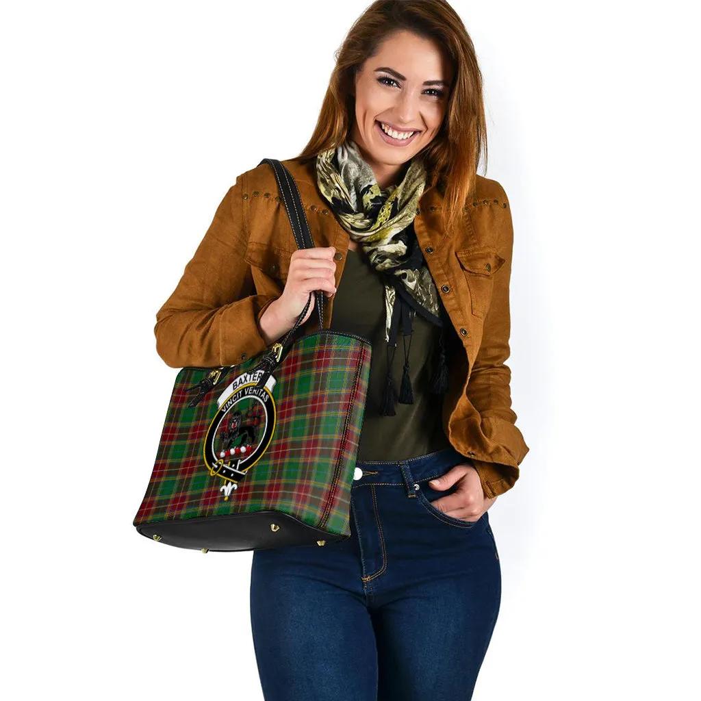 Baxter Tartan Leather Tote Bag with Family Crest