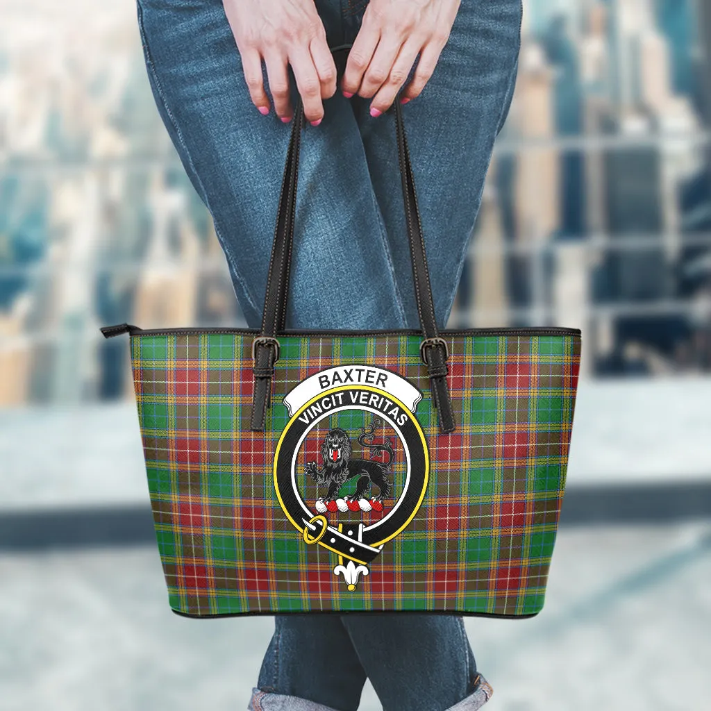 Baxter Tartan Leather Tote Bag with Family Crest