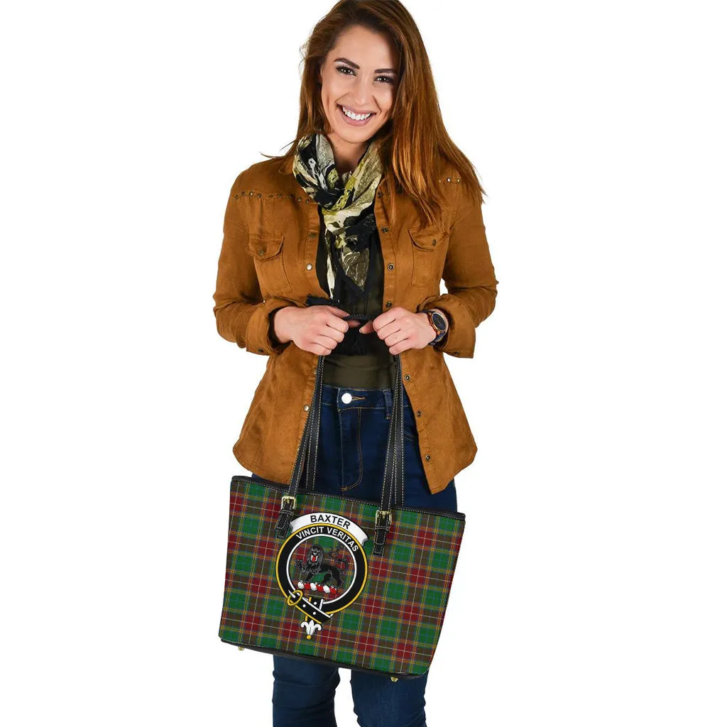 Baxter Tartan Leather Tote Bag with Family Crest