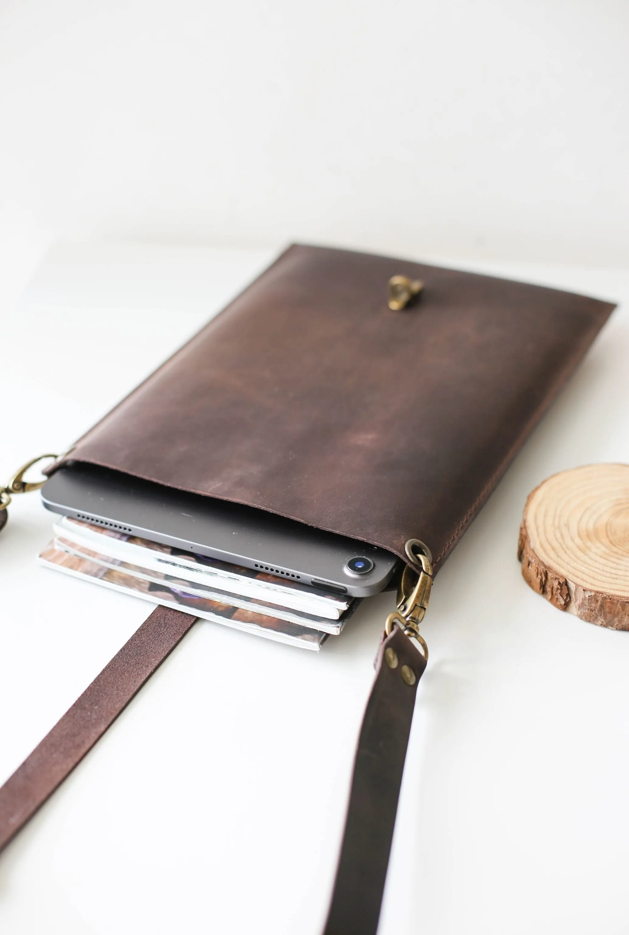 Black Leather Case for iPad