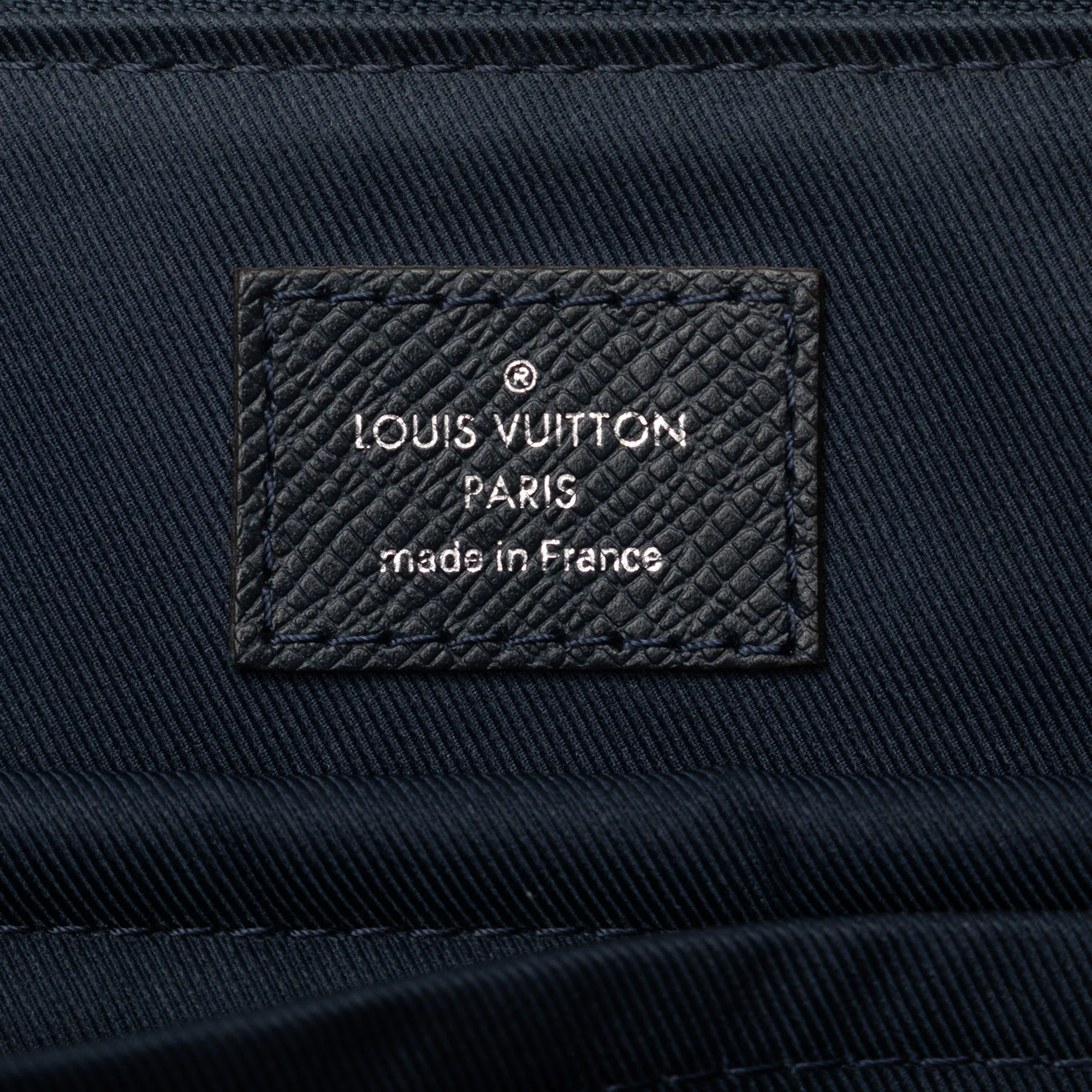 Blue Louis Vuitton Taiga Anton Soft Briefcase Business Bag