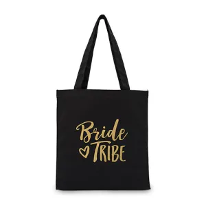 Bride Tribe Black Canvas Tote Bag Tote Bag with Gussets