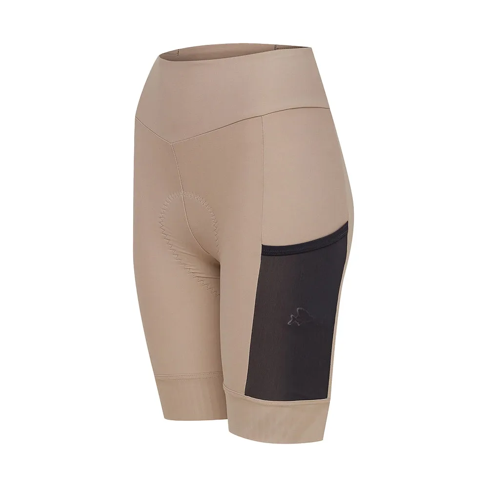 CAFE DU CYCLISTE Elsa V2 Women Cycling Cargo Bib Short - Oyster Grey