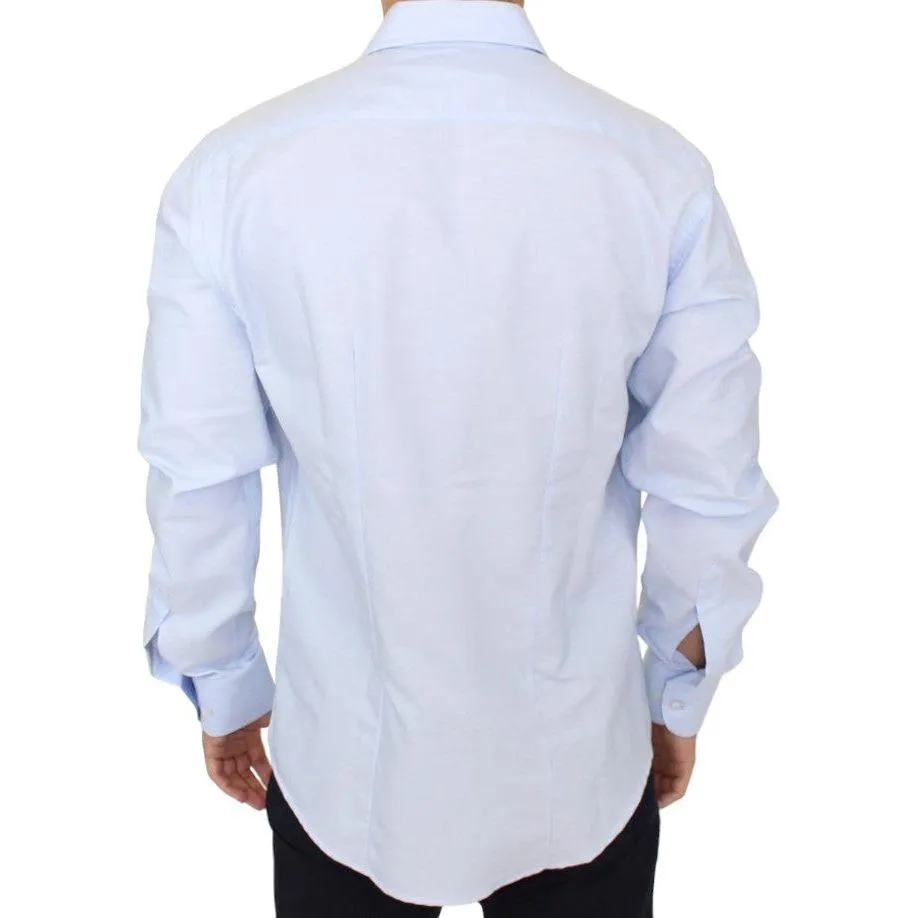 Cavalli Elegant Light Blue Italian Cotton Shirt