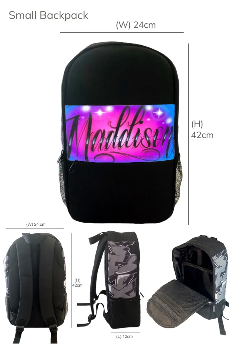 Circle Fade Script Style Backpack and Cap Combo (17)