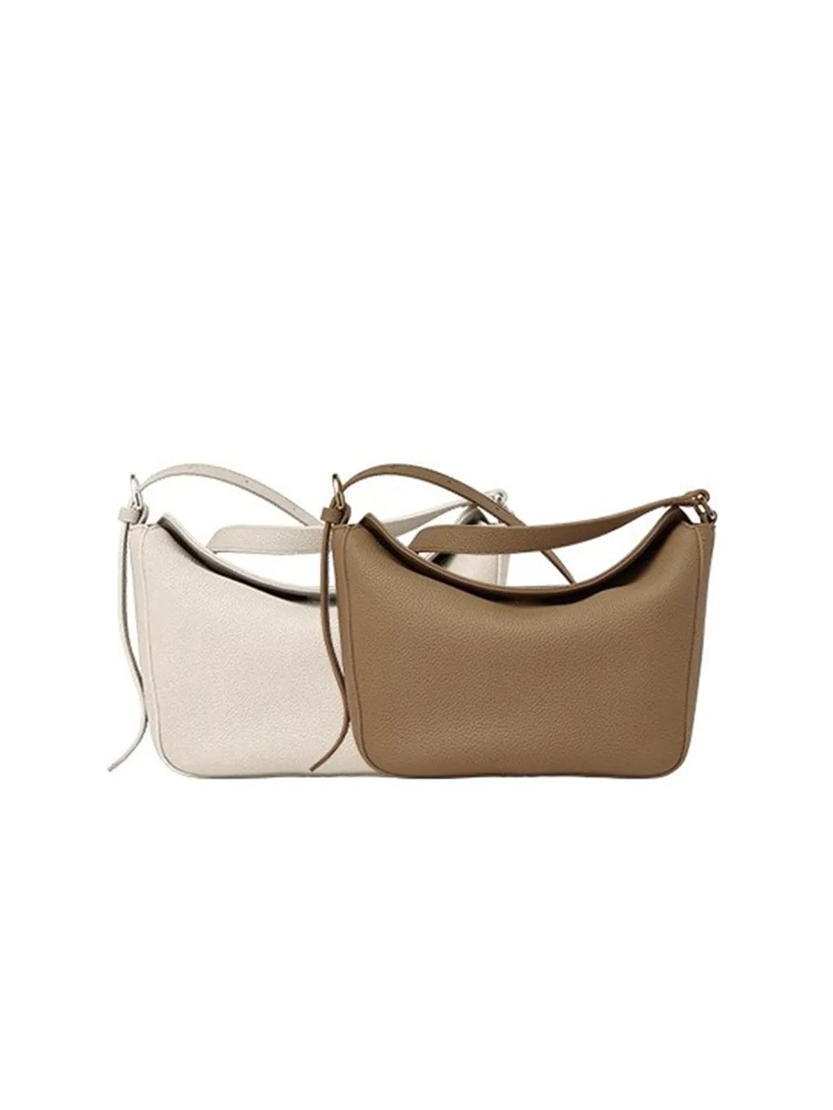 Classic Cowhide Crossbody Hobo Bag