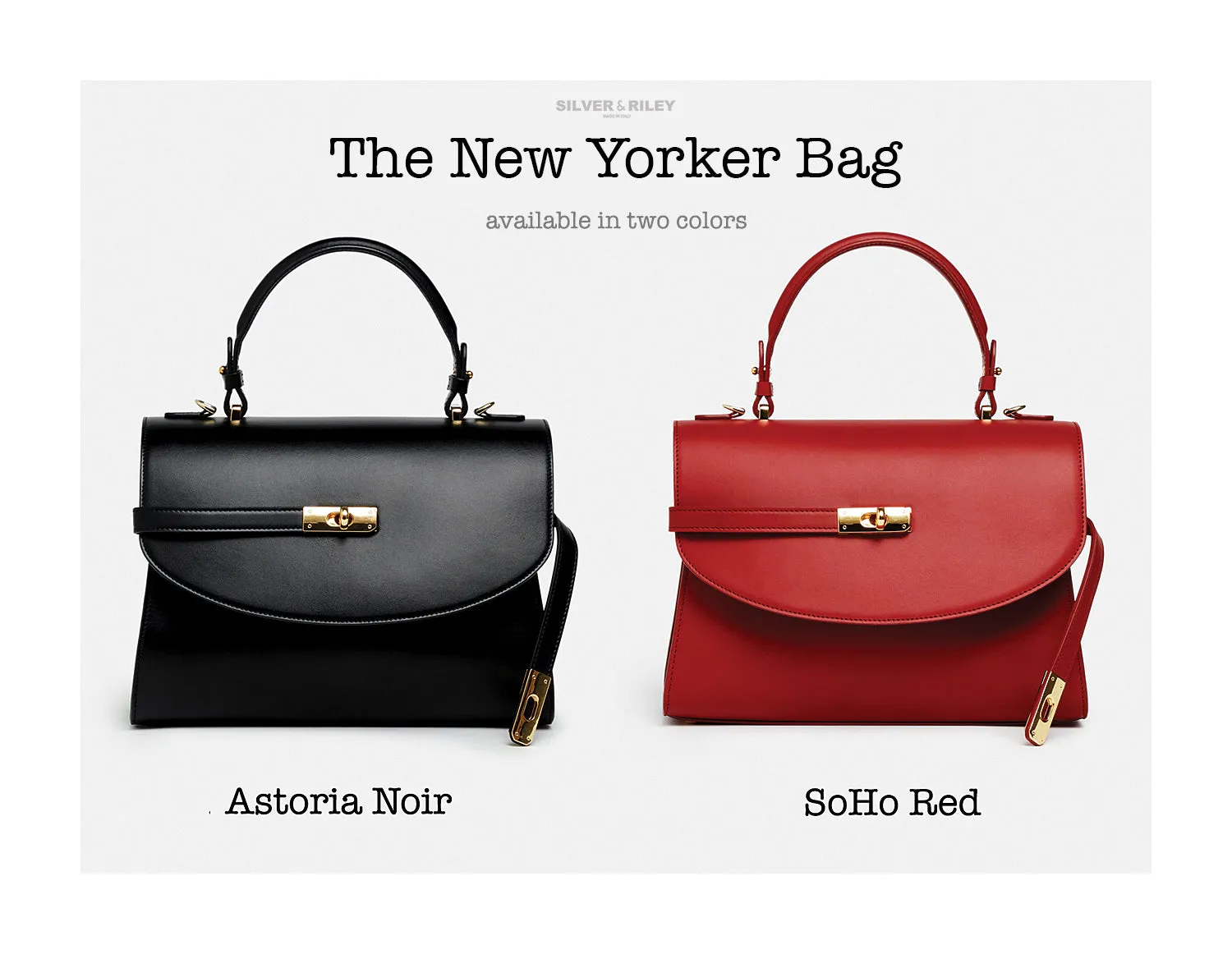 Classic New Yorker Bag in Astoria Noir Black - Gold Hardware - WAITLIST