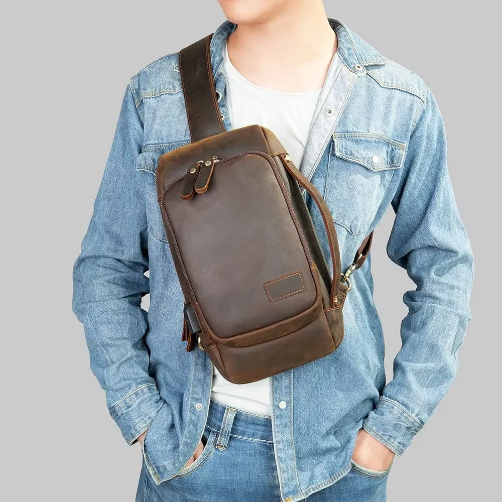 CowLuxe Vintage Chest Bag Stylish Backpack