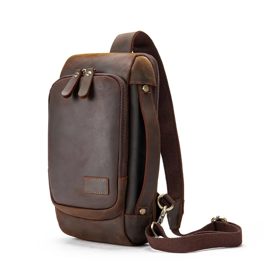 CowLuxe Vintage Chest Bag Stylish Backpack