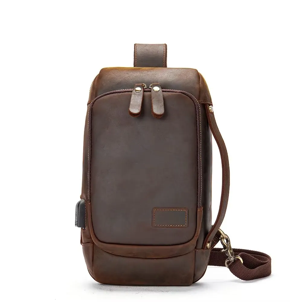 CowLuxe Vintage Chest Bag Stylish Backpack