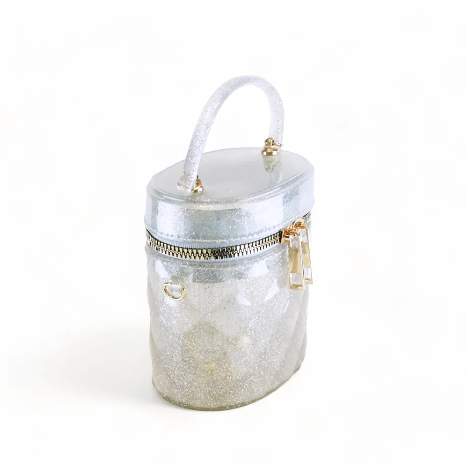 Cylindrical Jelly Purse - Silver