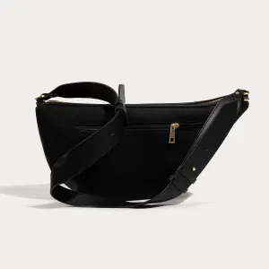 Daphne Half Moon Bag - Black/Gold