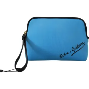 Dolce & Gabbana Elegant Blue Polyamide Pouch Bag