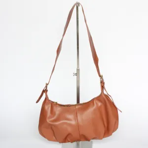 ELLA Tan Ruched Cross Body Bag