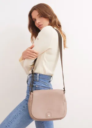 Escapade bag - with strap, in leather (TAUPE)