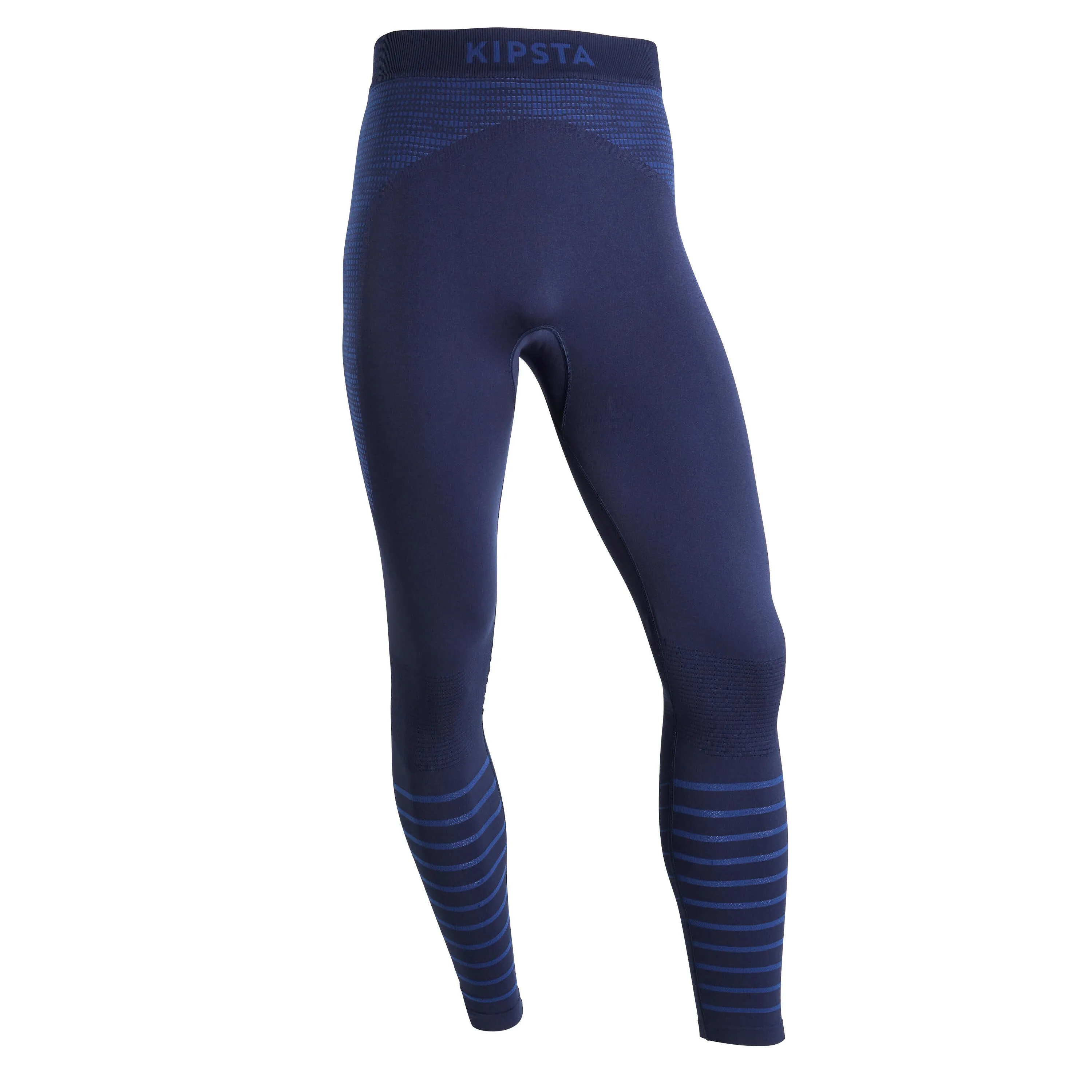 Functional football tights Keepdry 500 thermal comfort women/men blue KIPSTA indigo/blue space