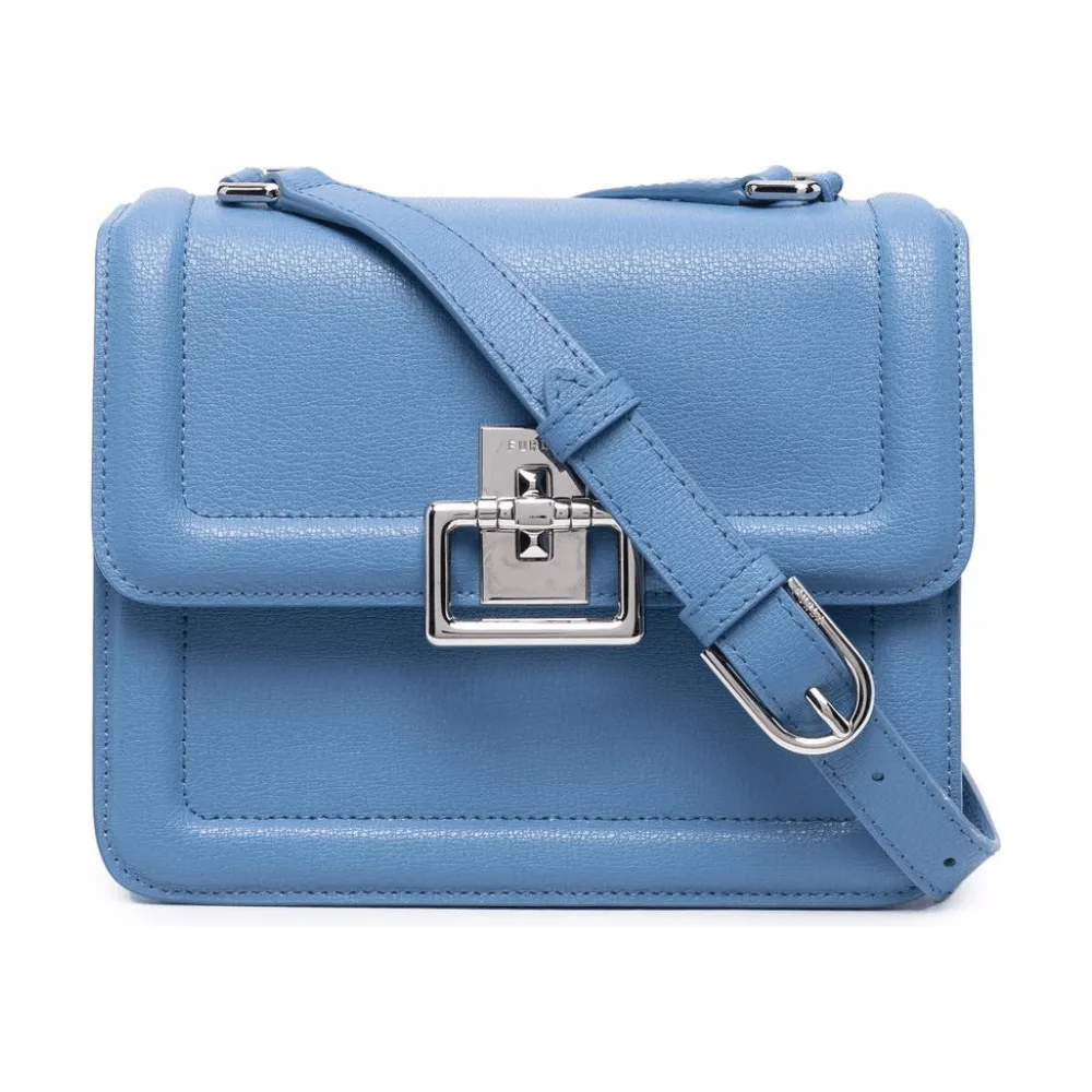 Furla Villa Small Leather Crossbody Bag - Vitello Blue