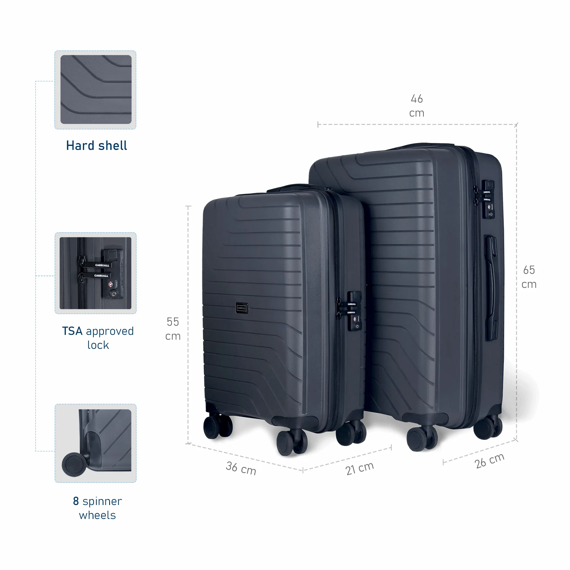 Groove Luggage set of 2