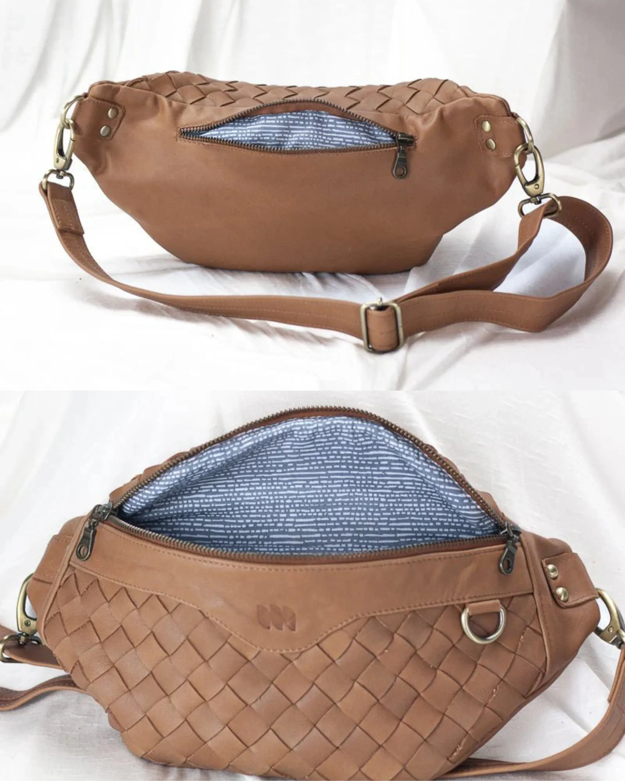 Haris Woven Fanny Pack | Milk Coffee