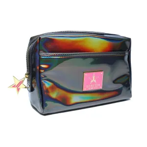 Holographic Black Makeup Bag