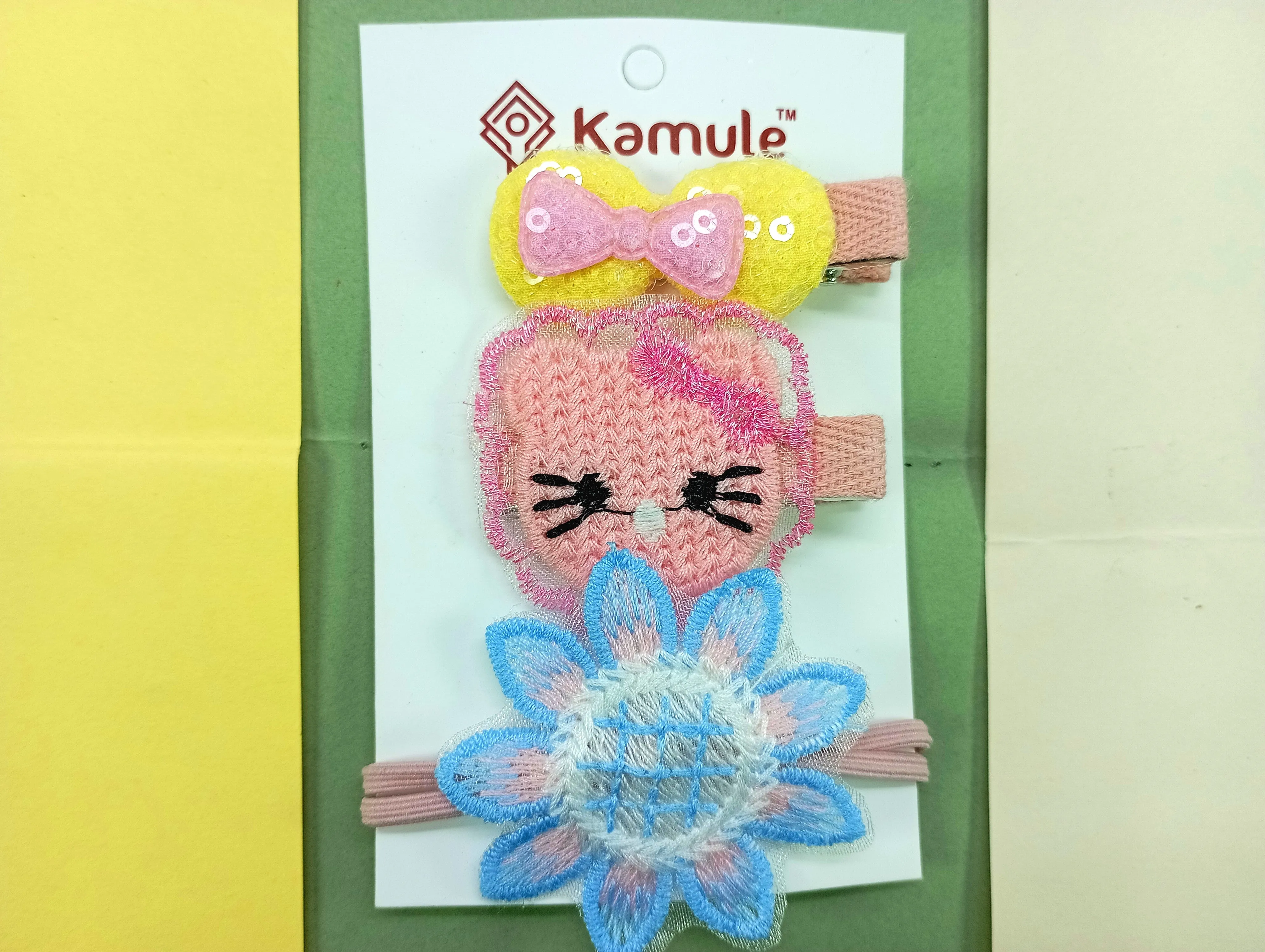 Kamule  Embroidered Applique hair clips/ Crochet Appliques hair clips