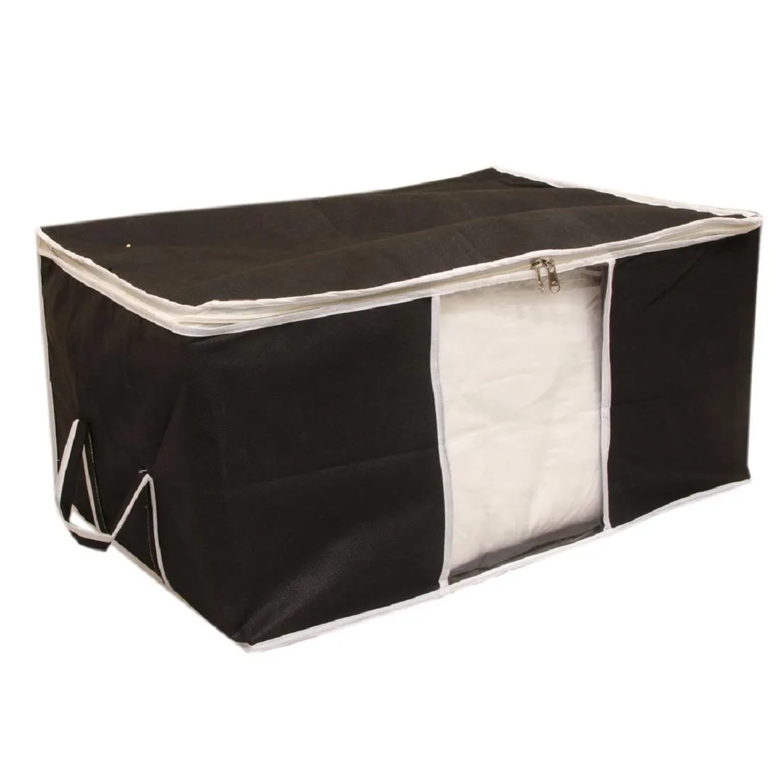 Kuber Industries Plain Rectangular Non-Woven Underbed Storage Bag Organiser (Extra Large, Black) - CTKTC01639 - 6 Piece