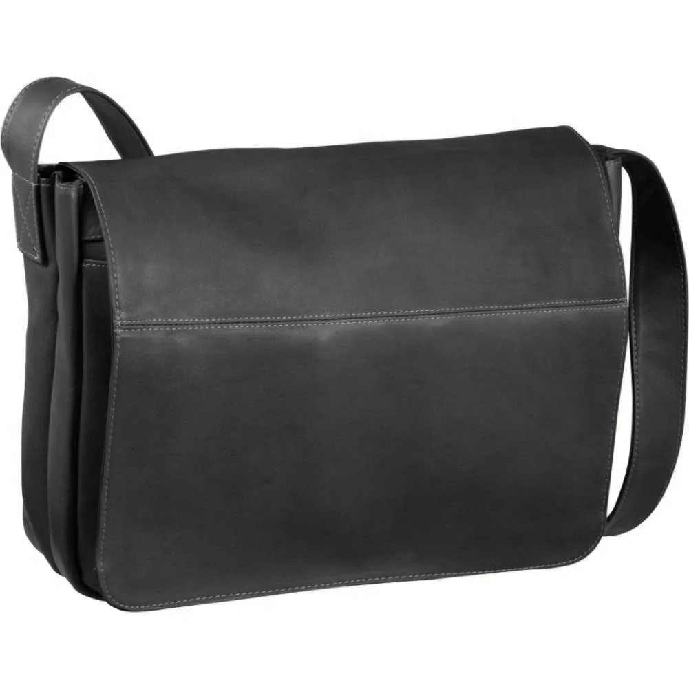 Leather Full Flap Laptop Messenger Bag