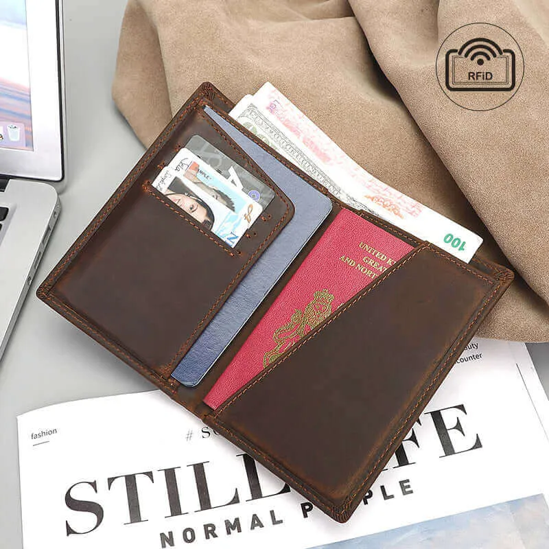 Leather Passport Holder with RFID Protection | NZ Travel Essentials