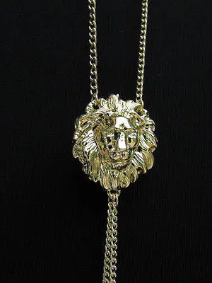 Lion Head Charm Harness Metal Body Chain