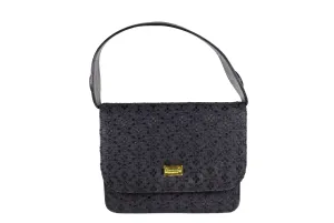 LOEWE black embroidered handbag