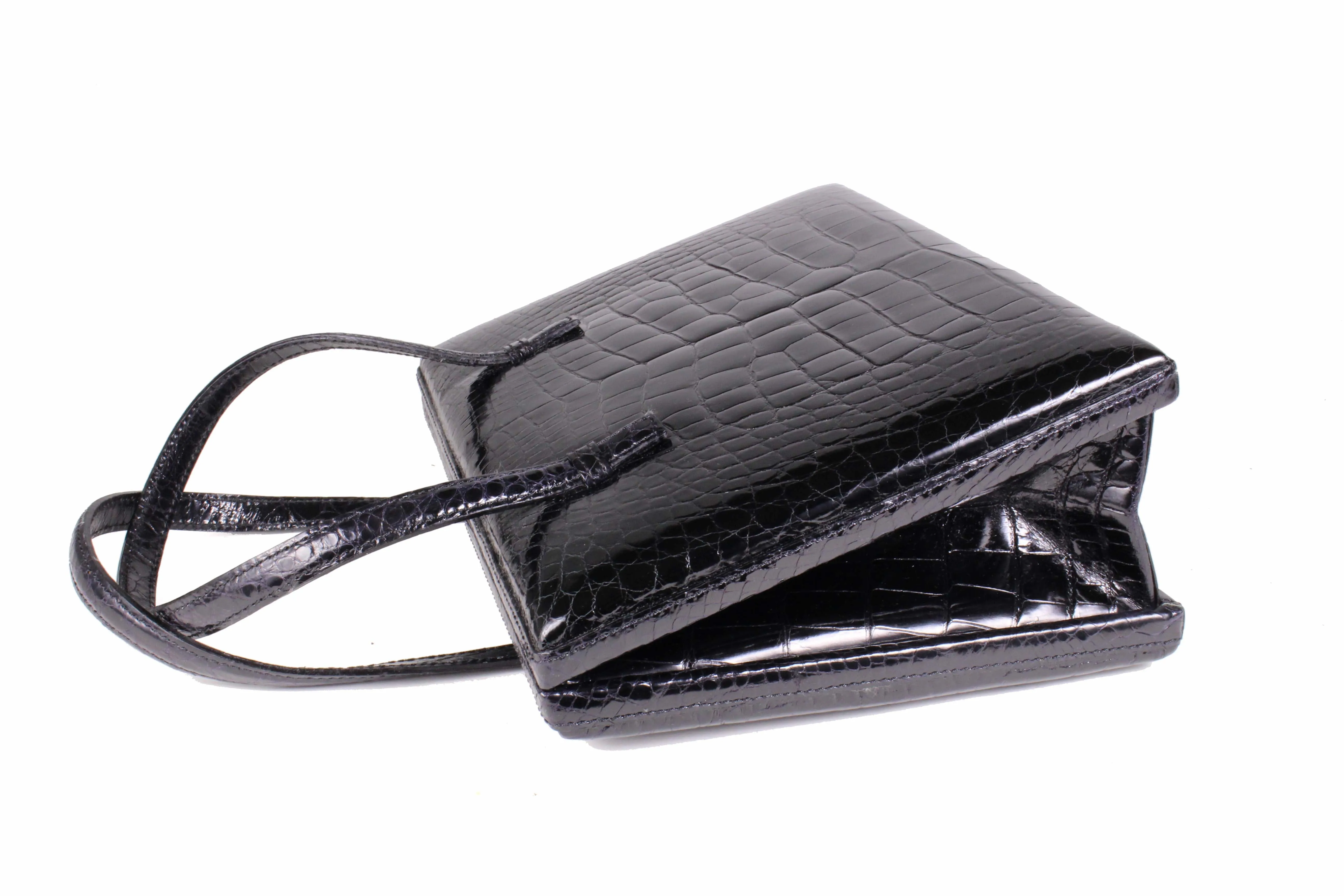 LOEWE Narciso bag black crocodile skin