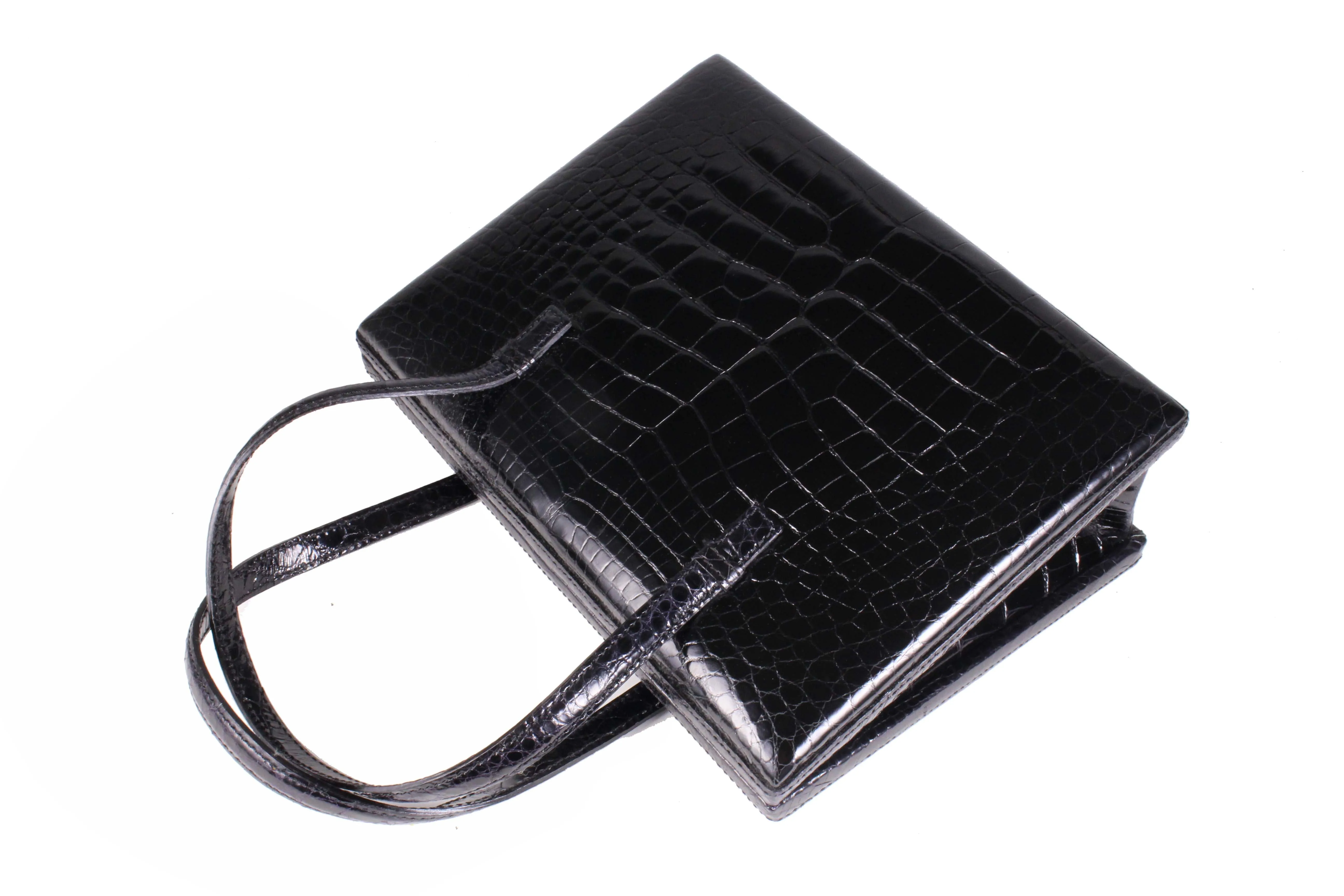 LOEWE Narciso bag black crocodile skin