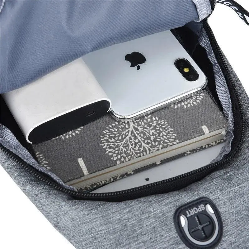 Men's Korean Style Chest Bag: Stylish Water-Resistant Messenger