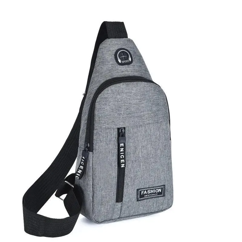 Men's Korean Style Chest Bag: Stylish Water-Resistant Messenger