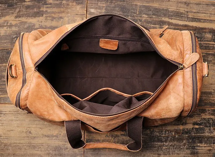 Men's Leather Duffle Bags for Travelling L1219-1