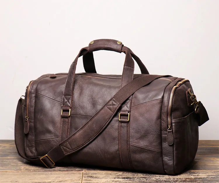 Men's Leather Duffle Bags for Travelling L1219-1