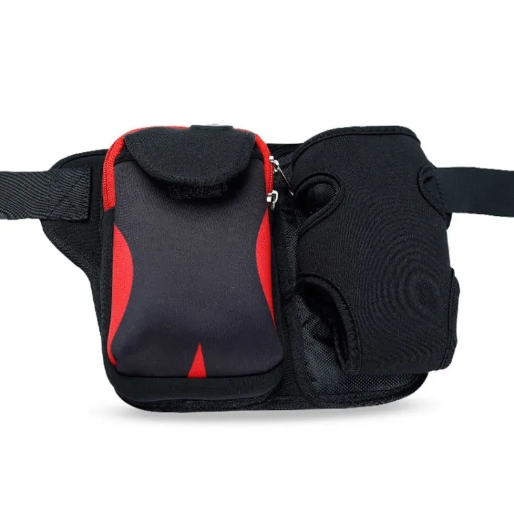 Multi-functional Unisex Running Outdoor Sports Water Bottle Waist Bag (Red)