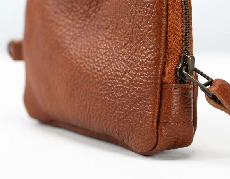 Myrto wallet - Brown leather