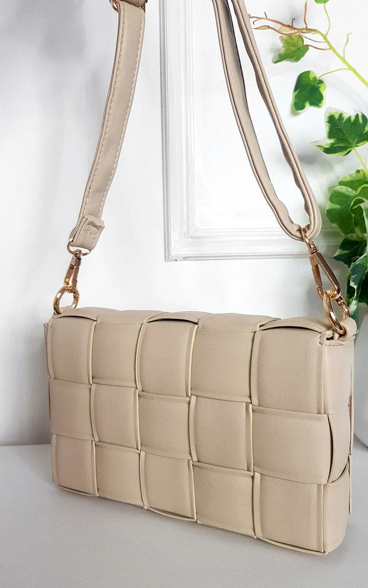 Padded Shoulder Bag with Chain Detail