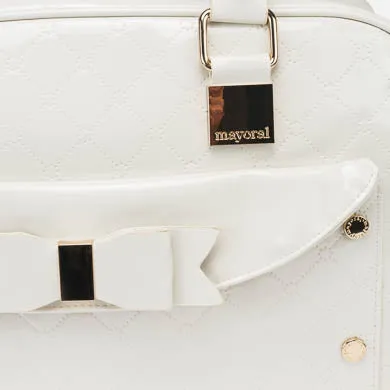 Patent Leather Cream Changing Bag