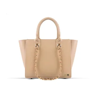 Plush Beige Handbag