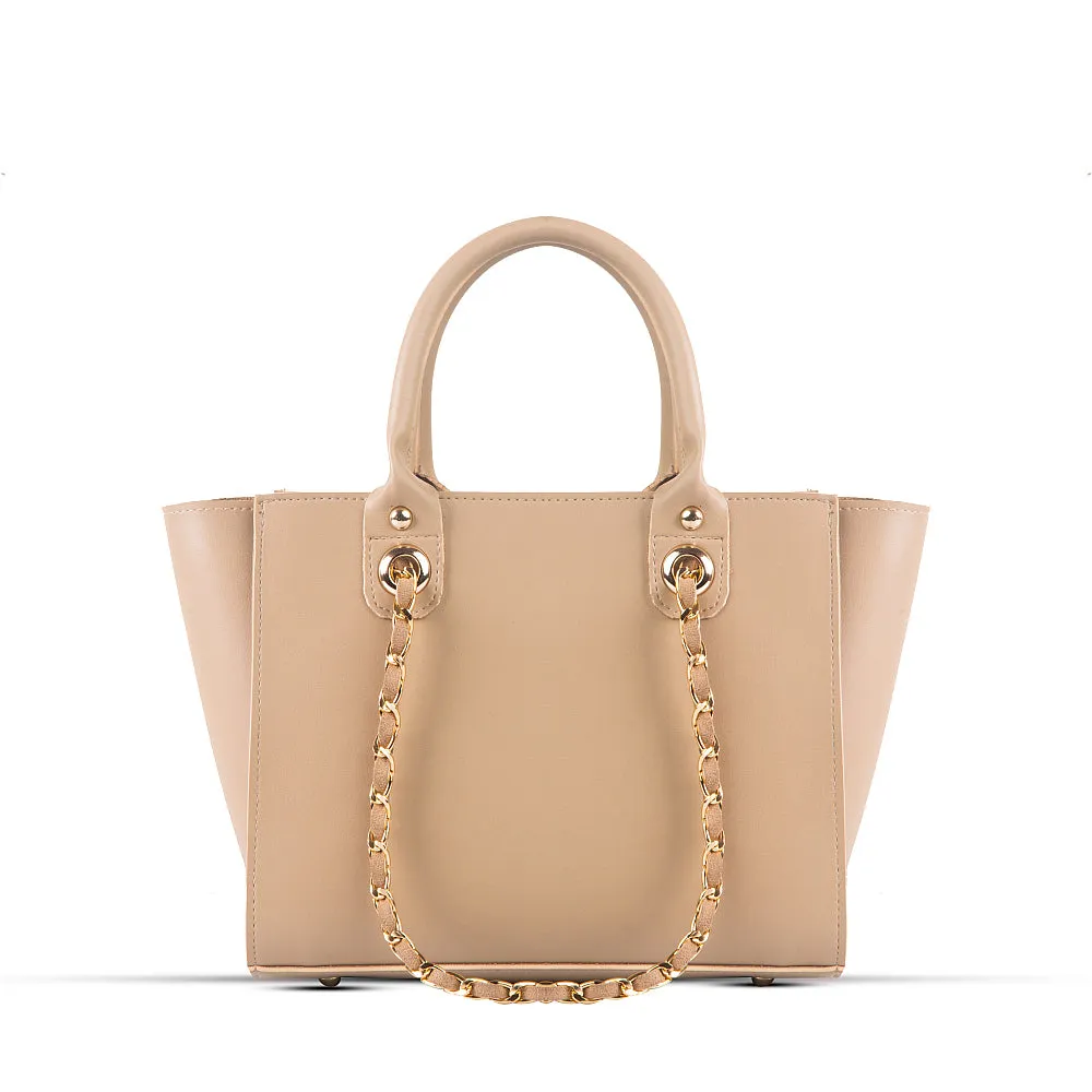 Plush Beige Handbag