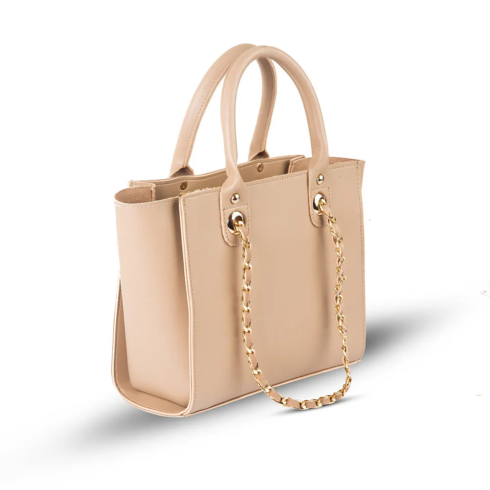 Plush Beige Handbag