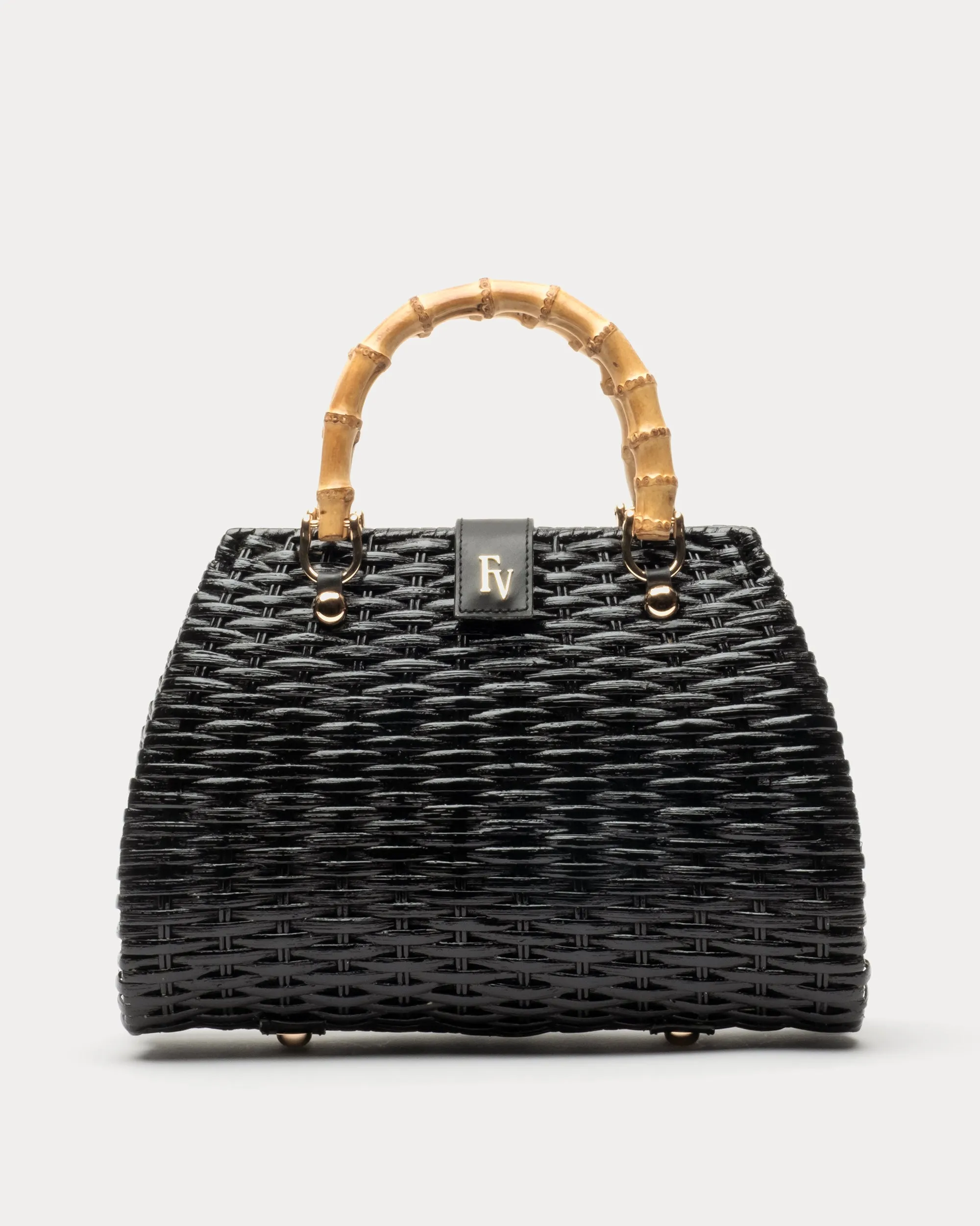 Rooster Wicker Basket Black